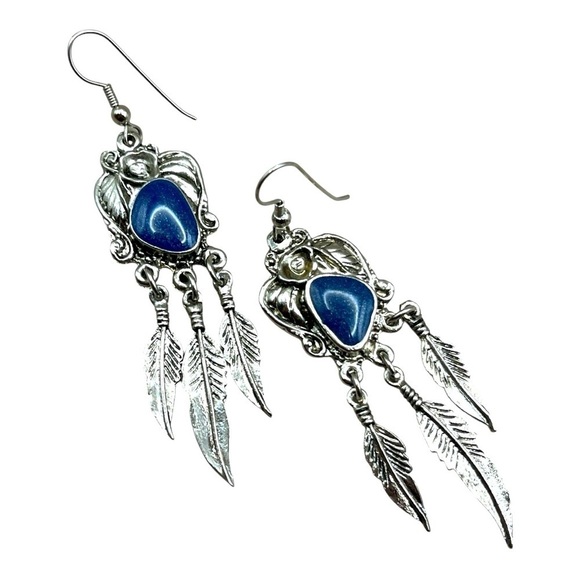 VINTAGE STARRY SKY STONE EARRINGS - Picture 1 of 4